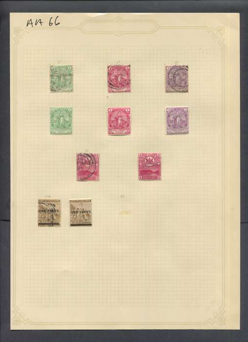 Cape of Good Hope - 10 Stamps Mounted(Hinged) on Old Album Page
