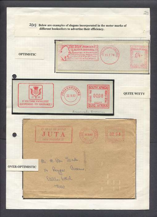 Meter Mail - 3 Items - Mounted On Album Page
