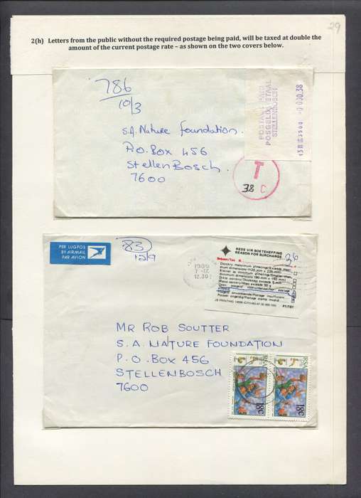 Meter Mail - 2 Items - Mounted On Album Page