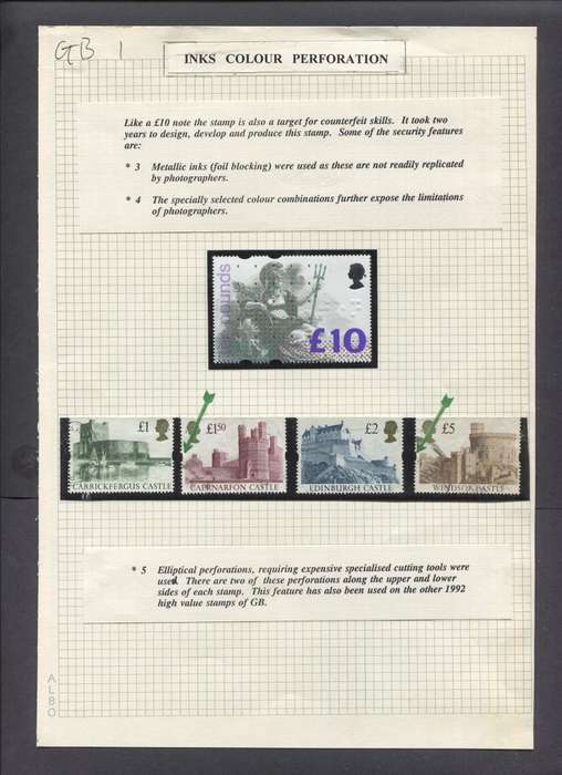 Great Britain - 10 Pound Britannica MNH - 4 Castles Used