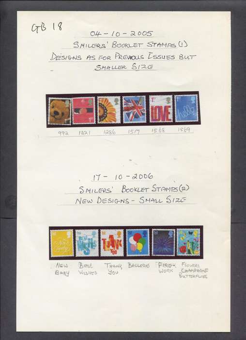 Great Britain - 12 Stamps Mounted On Album Page - Used