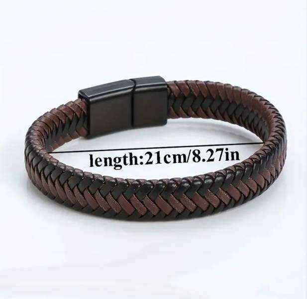MENS BRAIDED LEATHER BRACELET