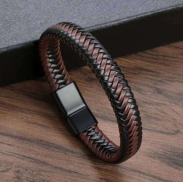 MENS BRAIDED LEATHER BRACELET