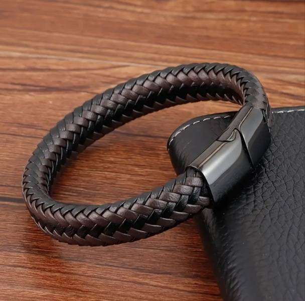 MENS BRAIDED LEATHER BRACELET