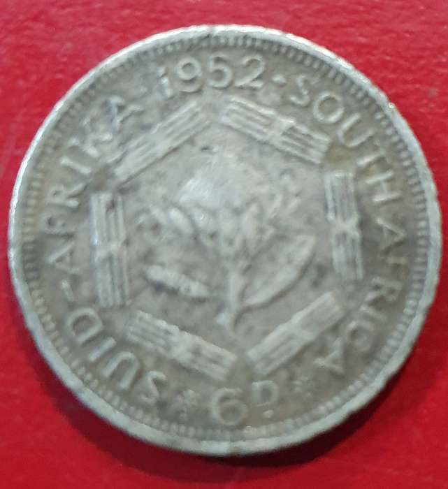 1952  6 Pence - George VI SUID AFRIKA - SOUTH AFRICA Silver (.500)  2.83 g