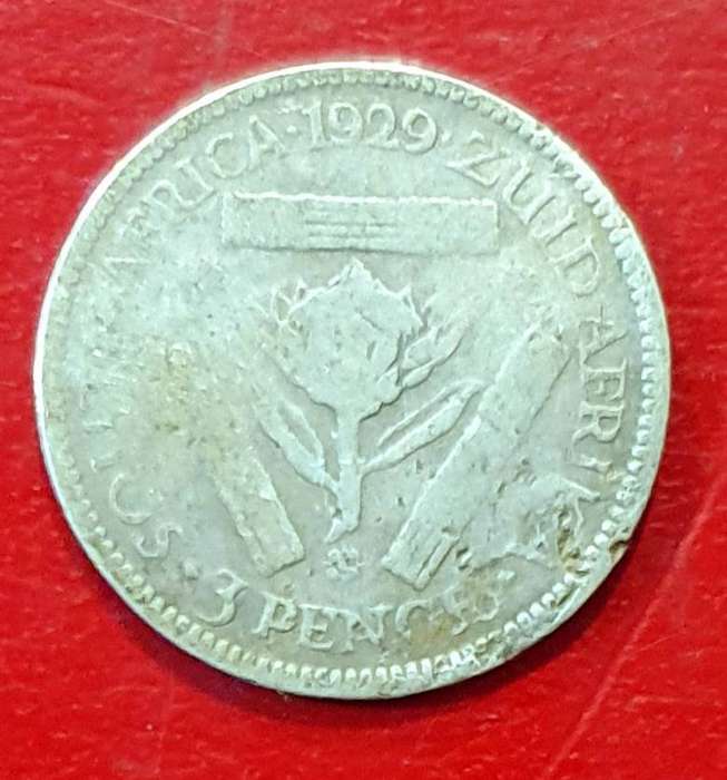 1929    3 Pence - George V ZUID-AFRIKA 3 PENCE  Silver (.800) 1.414 g