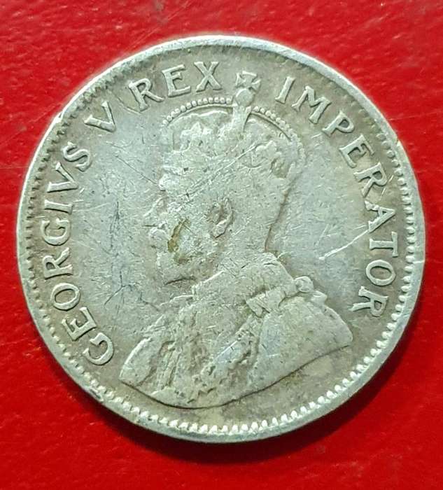 1933  3 Pence - George V SUID-AFRIKA 3D . Silver (.800) 1.414 g