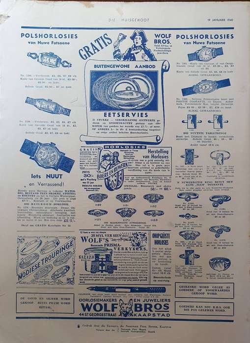 19 JAN. 1940 .  DIE HUISGENOOT. HOWICK WATERVAL. BIG FORMAT 28CM W X 35CM L.