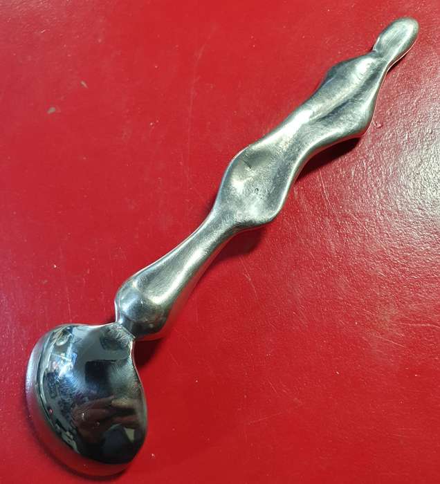 HANNEKE BRAND PEWTER SPOON. FINE DETAIL  !!