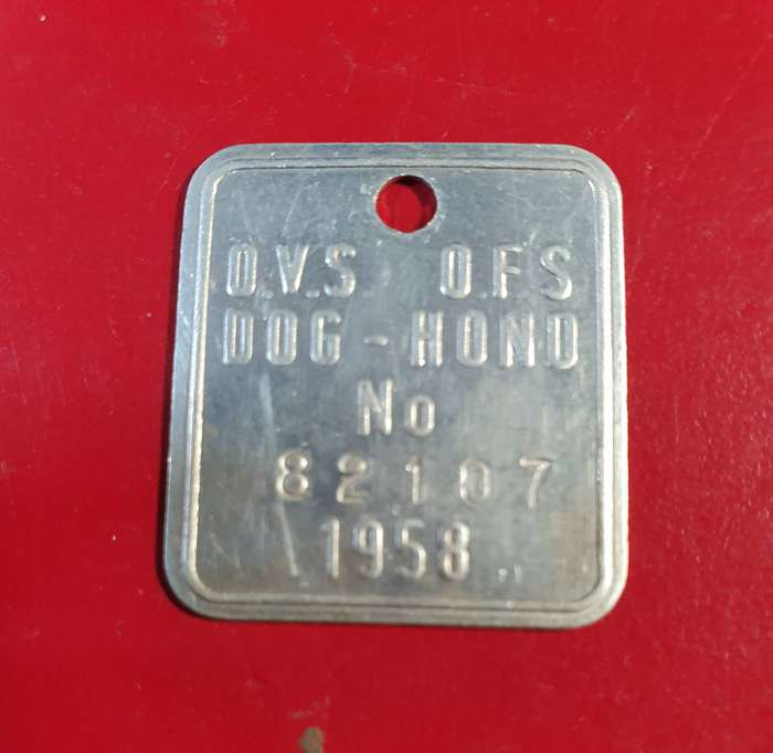 12 X VINTAGE DOG LICENCES . FROM 1958 0NWARDS.
