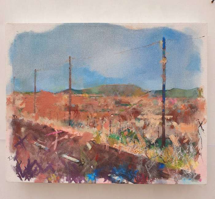 JACOBUS LOUW . OIL ON STRETCHED CANVAS. CARNARVON -WILLISTON. 500mm X 400mm