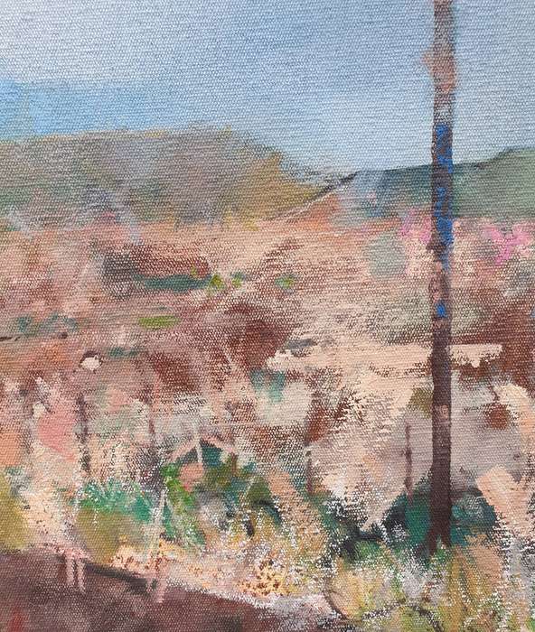 JACOBUS LOUW . OIL ON STRETCHED CANVAS. CARNARVON -WILLISTON. 500mm X 400mm
