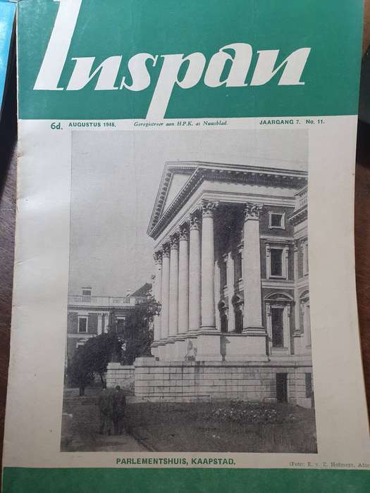 11 X 1948 INSPAN TYDSKRIFTE. AMPTELIKE ORGAAN VAN DIE REDDINGS-DAAD BOND. ONE BID FOR ALL.
