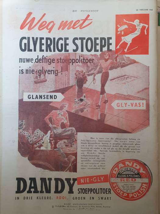 21 FEB. 1941.  DIE HUISGENOOT. COLLECTORS EDD. BIG FORMAT 28CM W X 35CM L.
