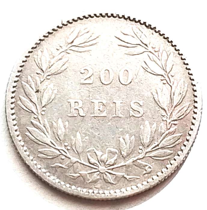 1887   Portugal  200  REIS  COIN