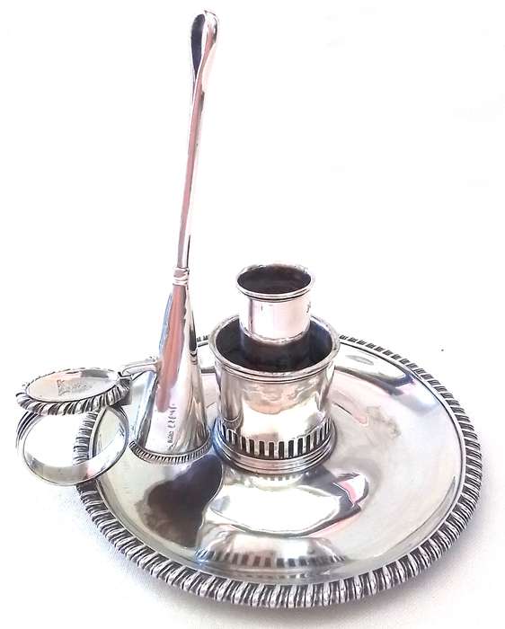 London  1814  Candle  Holder  &  Snuffer