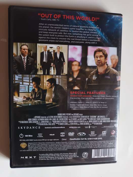 Geostorm DVD Movie