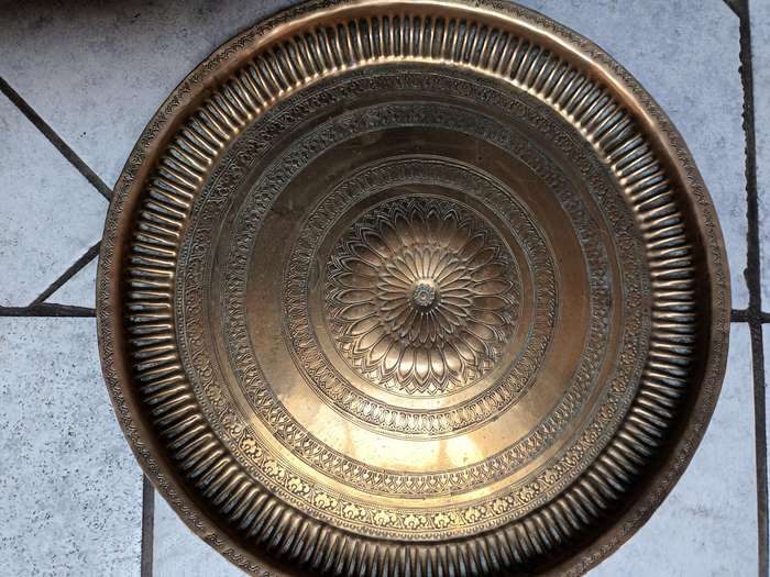 Large Decorative Brass Solid Tray
