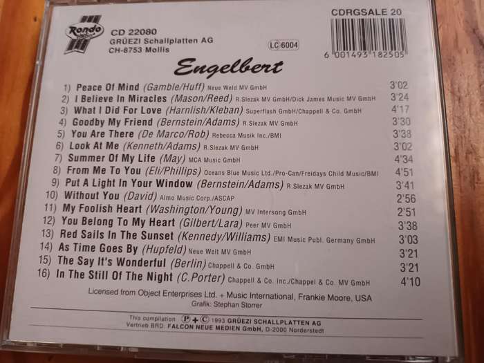 Engelbert Music CD