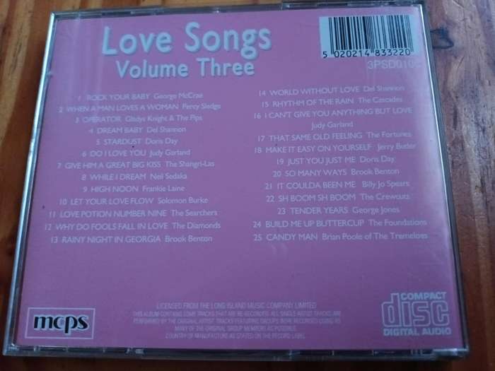 Love Songs 3 Music CD