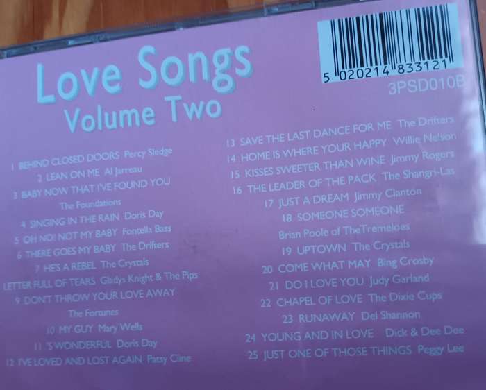 Love Songs 2 Music CD