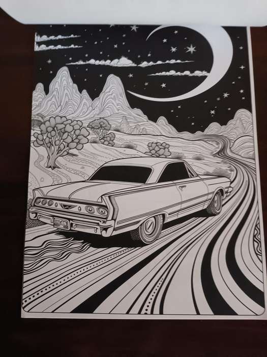 Retro Cars Colouring Book