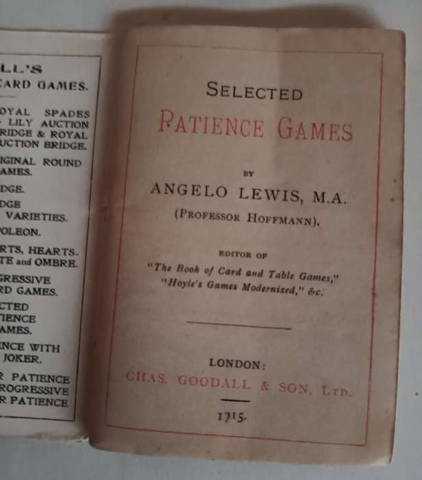 1915 Pocket Size Book on Patience Card Games