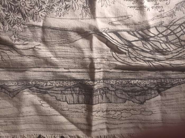 Cotton Cloth with Print of Table Mounrain