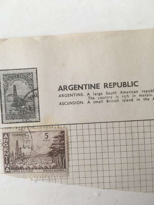 ARGENTINA -USED MOUNTED STAMP