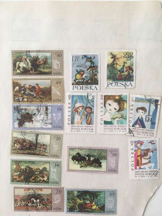 POLAND LOT OF PAINTING STAMPS