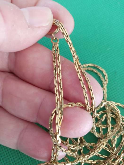 LOVELY VINTAGE ROLLED GOLD CHAIN NECKLACE