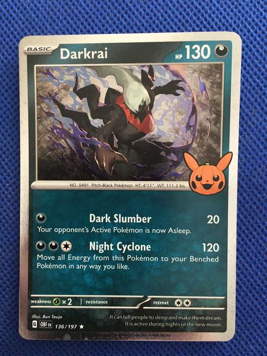 POKEMON TRADING CARD - DARKRAI /FOIL CARD / SHINY