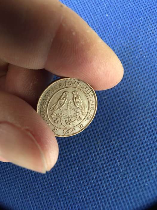 SOUTH AFRICA 1943 1/4 D COIN
