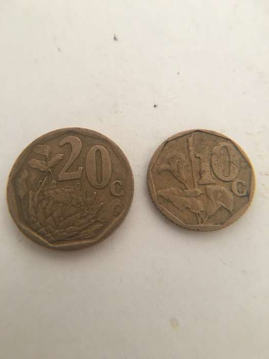 SOUTH AFRICA COIN LOT  20c and 10c  (6)