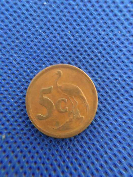 SOUTH AFRICA - COIN LOT R5 INAUGURATION - 50c  20c  5c  1c  5c  1/2c all crested  -  (A16)