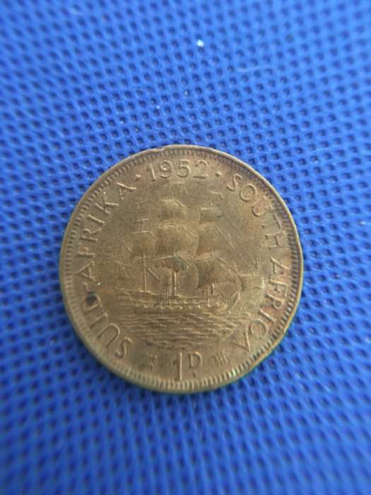 SOUTH AFRICA 1952 PENNY COIN