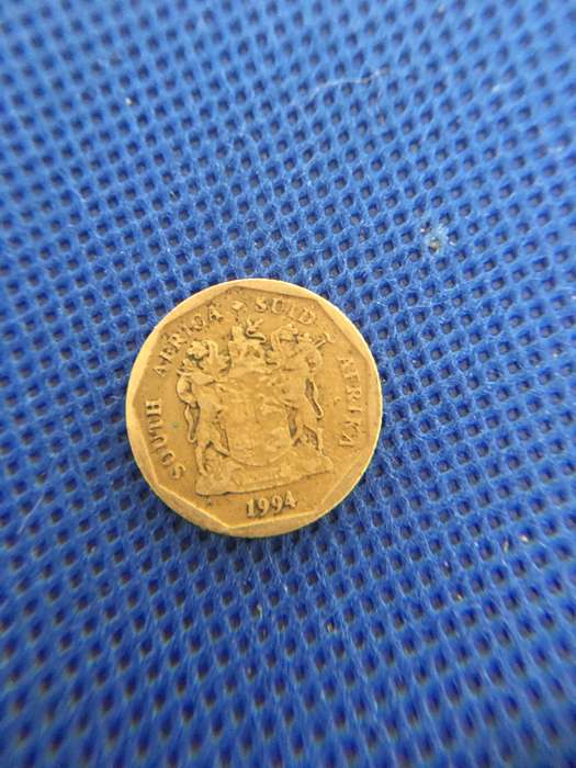 SOUTH AFRICA LOT OF 5 COINS (4)  R5 - 50c 5c 20c 10c