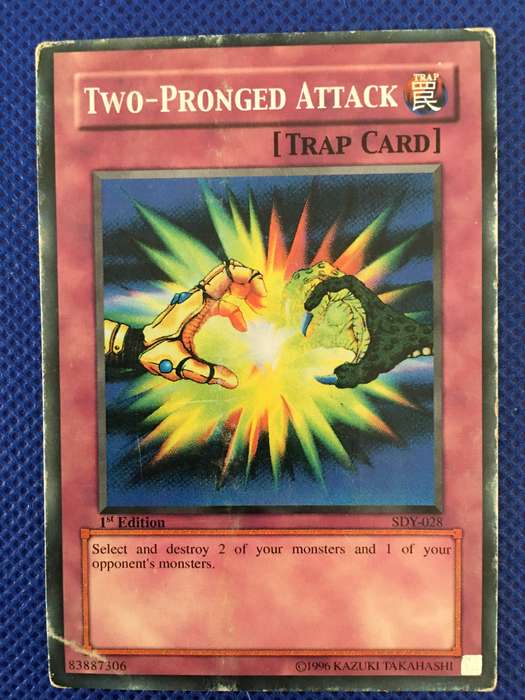 YU-GI-OH TRADING CARD - TWO-PRONGED ATTACK