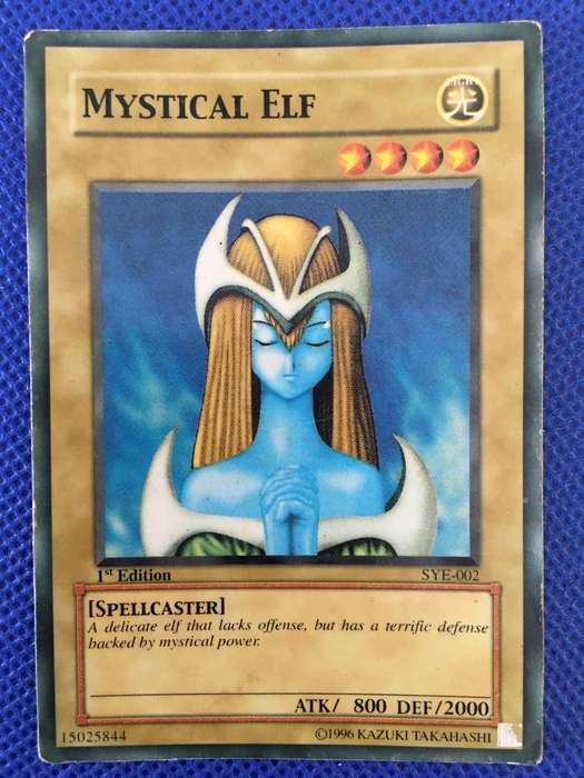 YU-GI-OH TRADING CARD - MYSTIC ELF  - 1ST EDITION