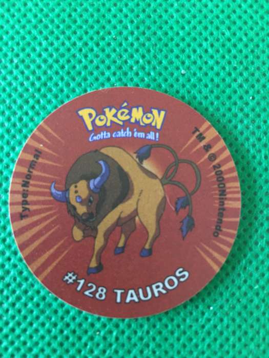 POKEMON TAZO RELEASED BY NINTENDO  AROUND THE 2000'S - CHEETOS / LAYS -NO. 128 - TAUROS