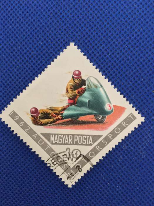HUNGARY 1962 USED SET OF MOTOR BIKE  STAMPS