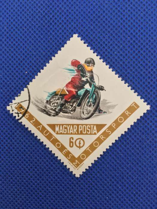 HUNGARY 1962 USED SET OF MOTOR BIKE  STAMPS