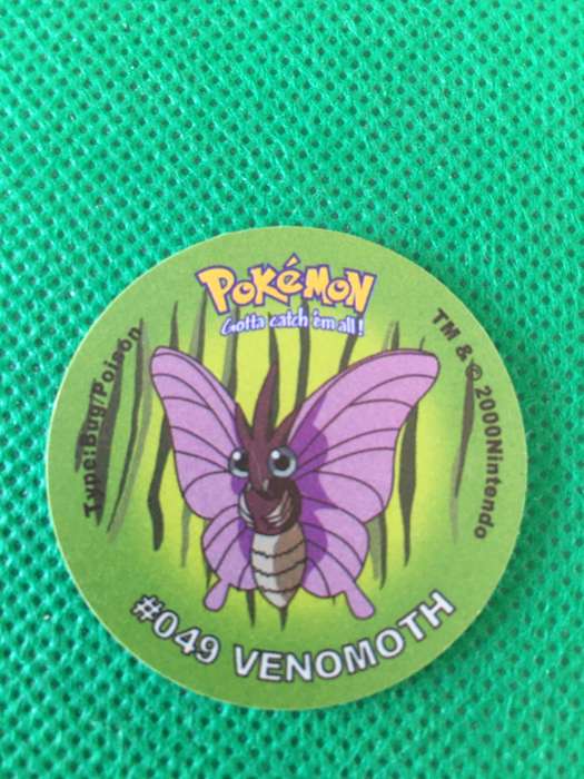 POKEMON TAZO RELEASED BY NINTENDO  AROUND THE 2000'S - CHEETOS / LAYS -NO. 49 - VENOMOTH