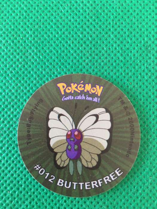 POKEMON TAZO RELEASED BY NINTENDO  AROUND THE 2000'S - CHEETOS / LAYS -NO. 12 - BUTTERFREE