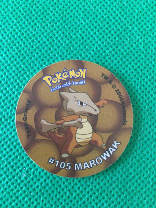 POKEMON TAZO RELEASED BY NINTENDO  AROUND THE 2000'S - CHEETOS / LAYS -NO.  105 - MAROWAK
