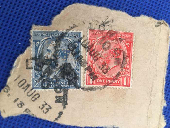 GREAT BRITAIN 2 USED  KING GEORGE STAMPS