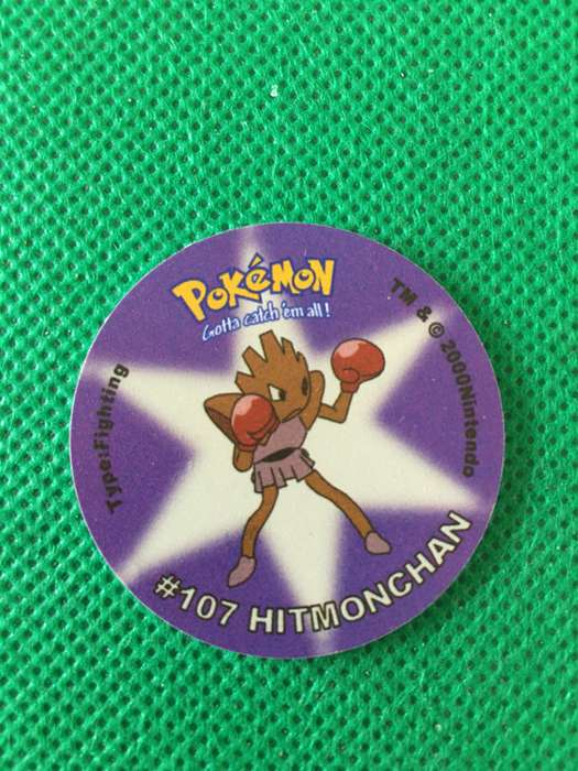 POKEMON TAZO RELEASED BY NINTENDO  AROUND THE 2000'S - CHEETOS / LAYS -NO. 107 - HITMONCHAN