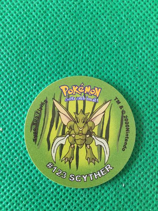 POKEMON TAZO RELEASED BY NINTENDO  AROUND THE 2000'S - CHEETOS / LAYS -NO. 123 - SCYTHER