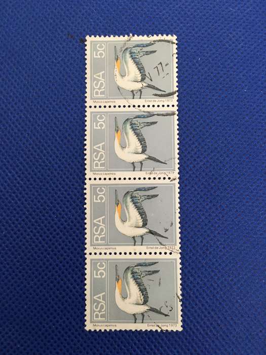 SOUTH AFRICA BLOCK OF 4  - 5c USED STAMPS