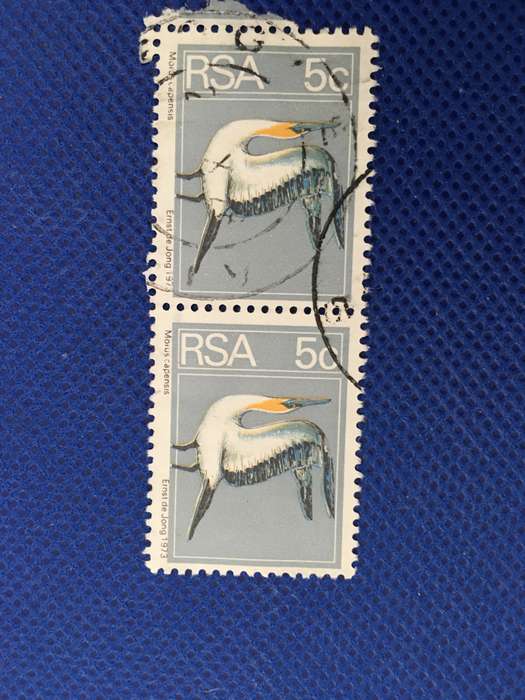SOUTH AFRICA - PAIR OF USED 5c STAMPS